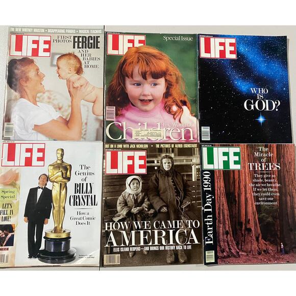 Life Magazine Vintage Lot of 6 From 1990 Fergie Billy Crystal Earth Day etc - Picture 1 of 5